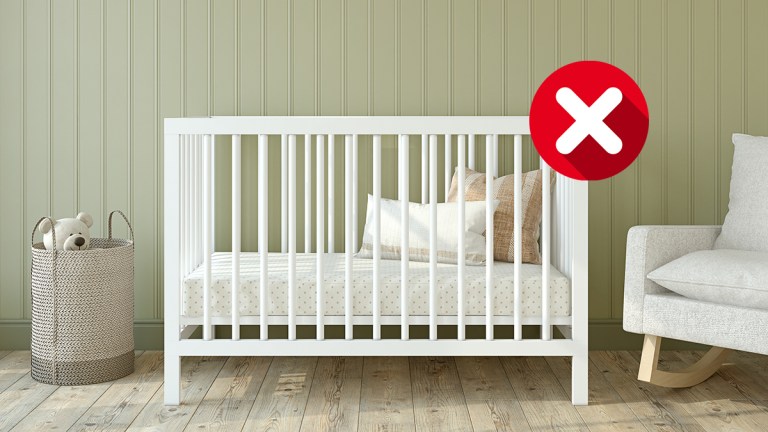 cot_in_nursery_marked_with_a_cross